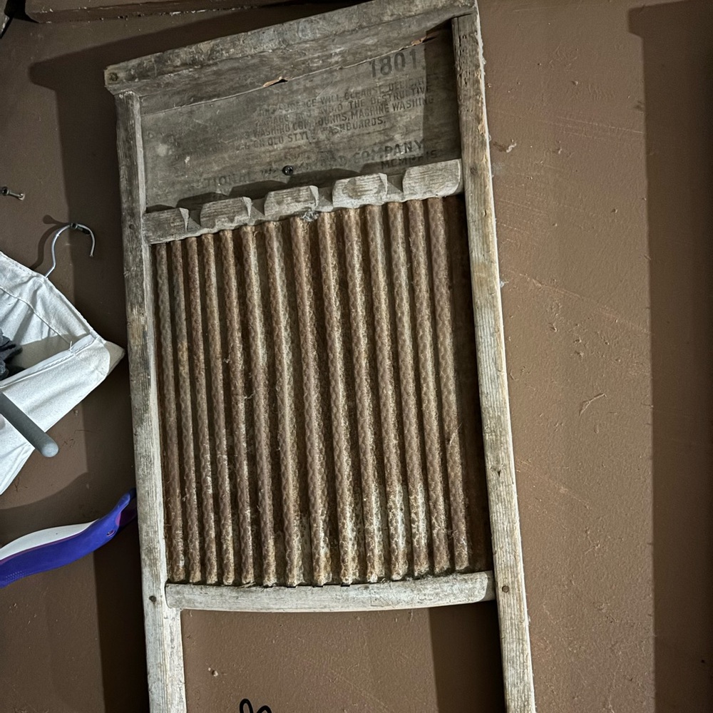Vintage Wooden Washboard